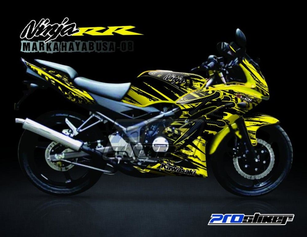 Striping Ninja 150 Rr New Kuning Motif Marka Hayabusa - Monster Energy Kawasaki Ninja , HD Wallpaper & Backgrounds