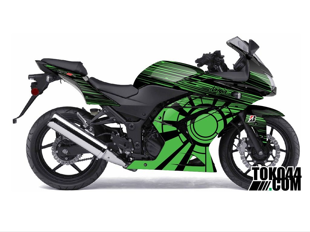 Decal Sticker Ninja 250 Rr Hitam Stiker Modifikasi Kawasaki