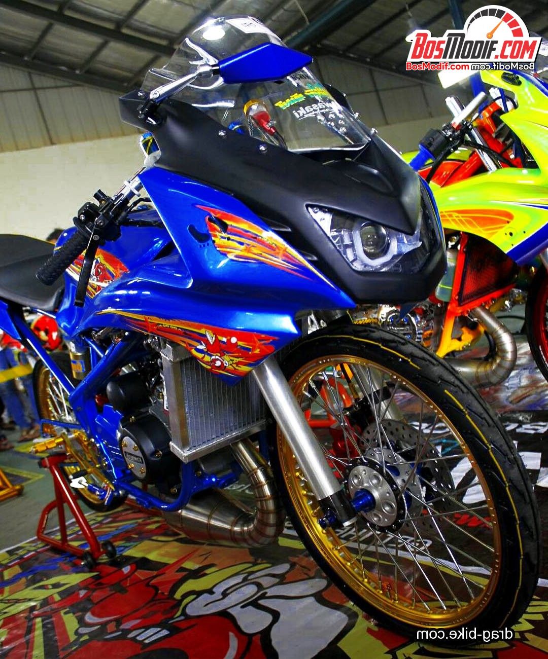 99 Gambar Motor Ninja 4 Tak Jari Terlengkap Obeng 55 - Modif Motor Ninja Rr Biru , HD Wallpaper & Backgrounds