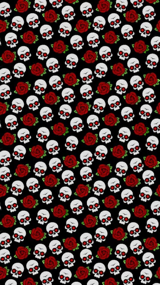 Skulls And Roses Seamless-pattern Skull Wallpaper, - Cake , HD Wallpaper & Backgrounds