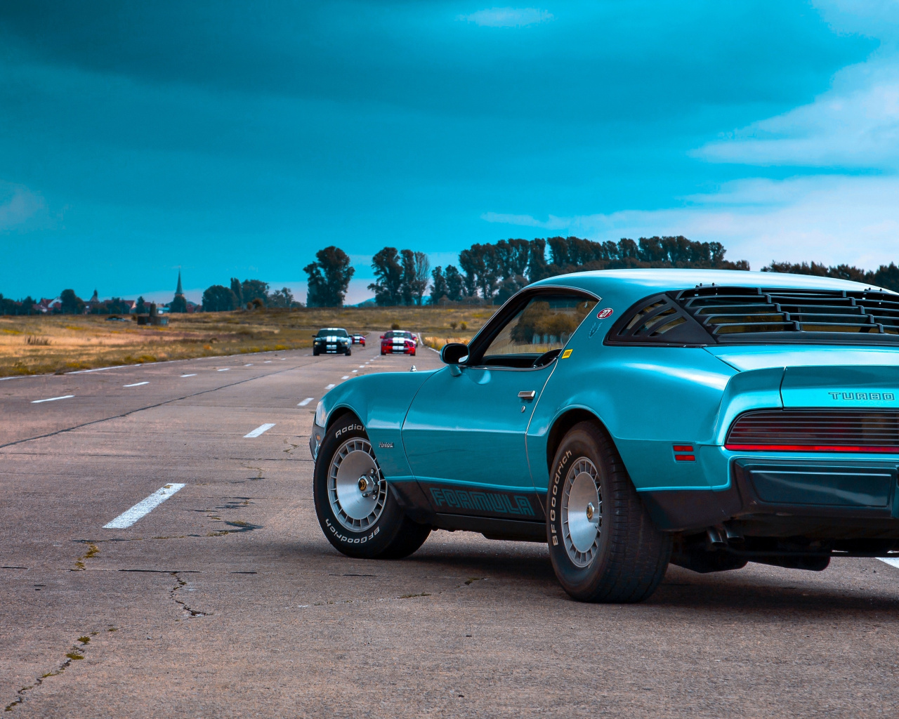 Dodge, Blue, Rear View, Muscle Cars, Wallpaper - Car For Wallpaper Pc , HD Wallpaper & Backgrounds