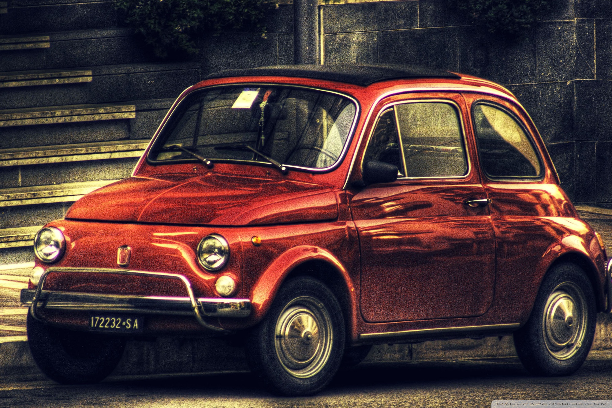 Mobile - Original Fiat 500 Hd , HD Wallpaper & Backgrounds