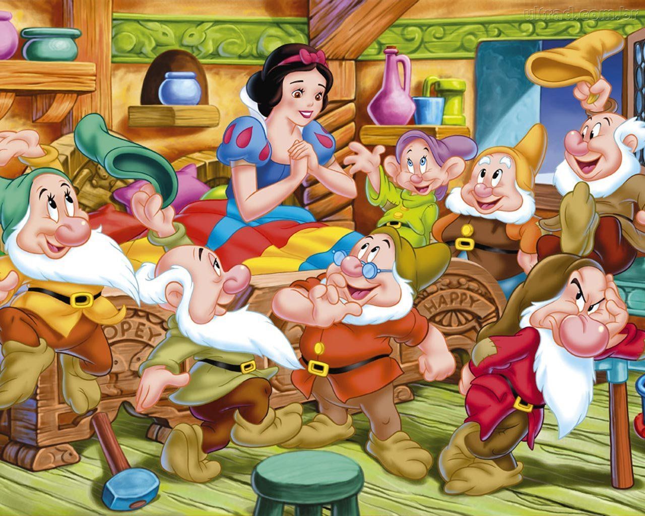Wallpaper - Snow White And The Seven , HD Wallpaper & Backgrounds