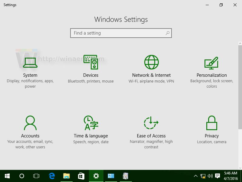 Windows 10 Settings App - Windows 10 1607 Settings , HD Wallpaper & Backgrounds