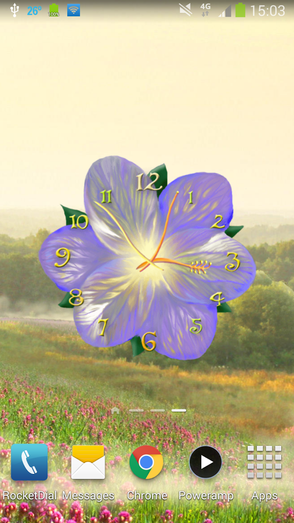 Flower Clock Live Wallpaper - Floral Clock , HD Wallpaper & Backgrounds