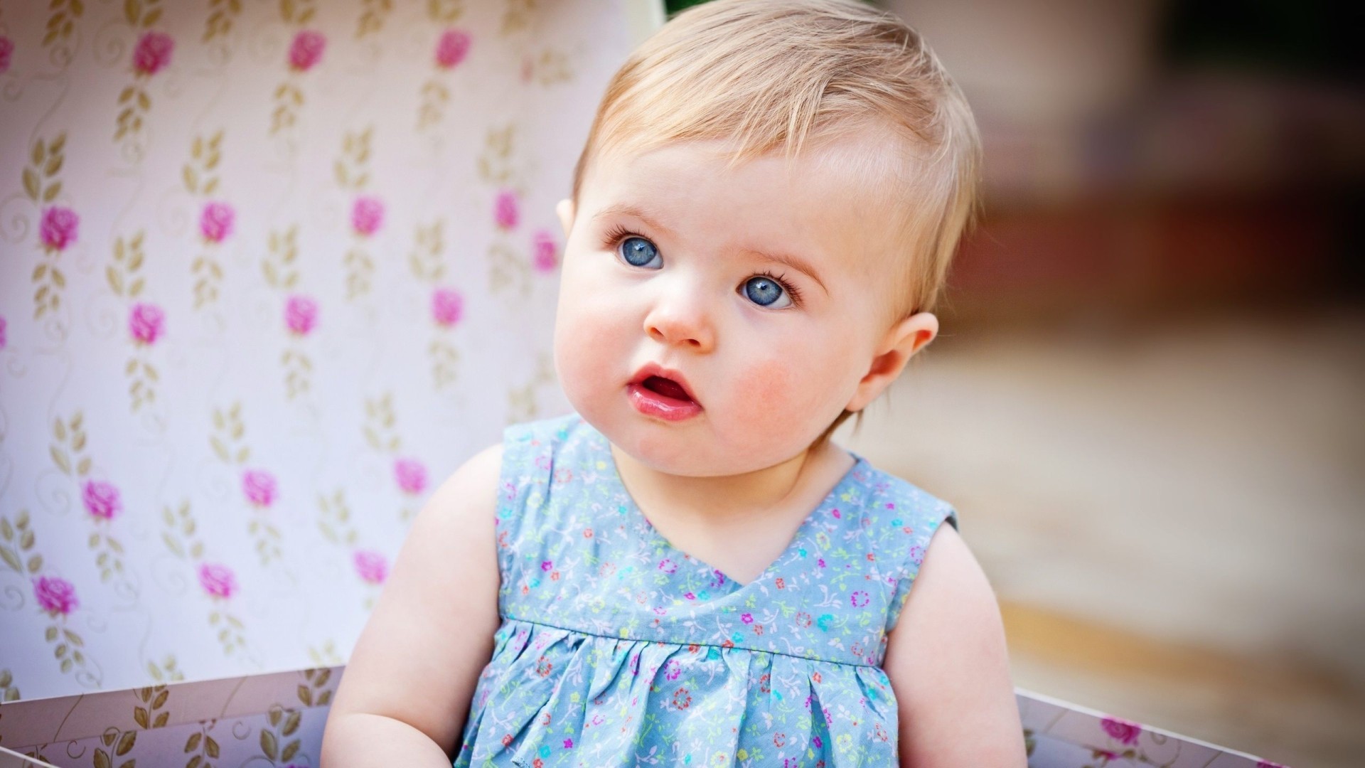 cute baby girl with blue eyes