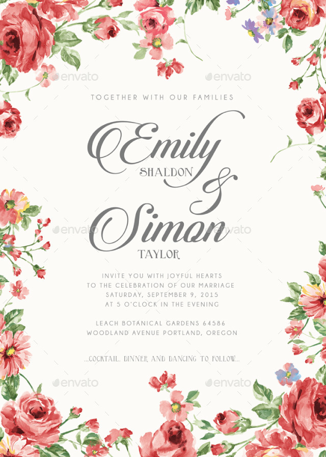 Download4 Floral Wedding Card Designs HD