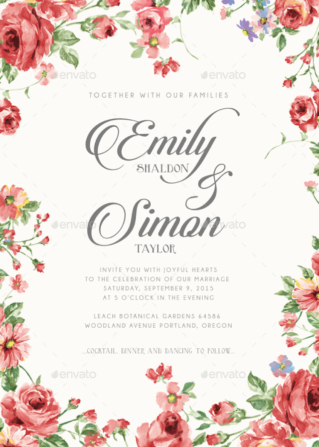 Download4 - Floral Wedding Card Designs , HD Wallpaper & Backgrounds