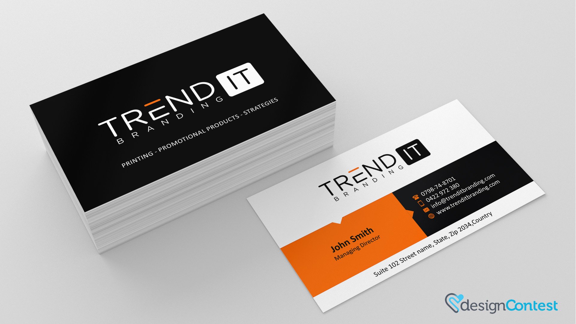 Rajagee Business Card Design With Designcontest - Trend It Visiting Card , HD Wallpaper & Backgrounds