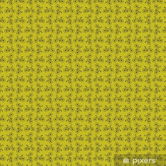 Bicycle Seamless Pattern On Yellow Background - Tints And Shades , HD Wallpaper & Backgrounds