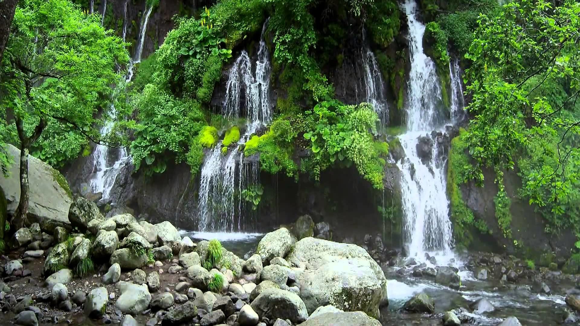 Small Jungle Waterfall Nature Hd Desktop Wallpaper, - Nature Waterfall Background Hd , HD Wallpaper & Backgrounds