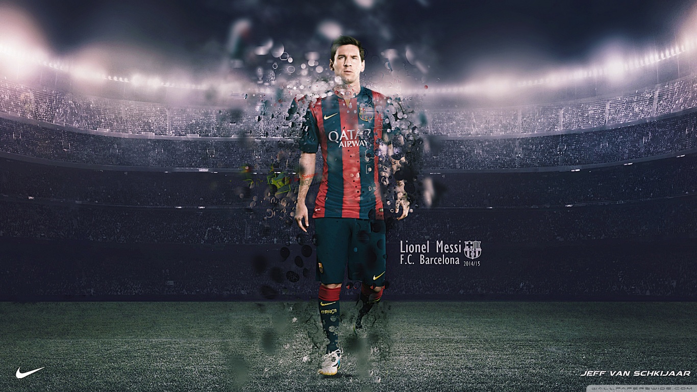 Wallpaper Bola Hd - Hd Messi , HD Wallpaper & Backgrounds
