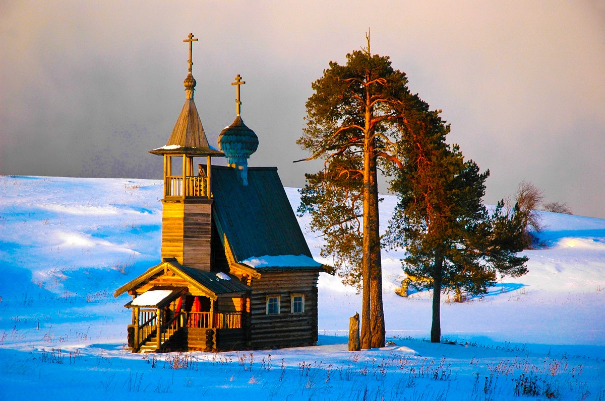 291kib, 1200x797, Religious Church Snow Winter Tree - Russian Orthodox Church Winter , HD Wallpaper & Backgrounds