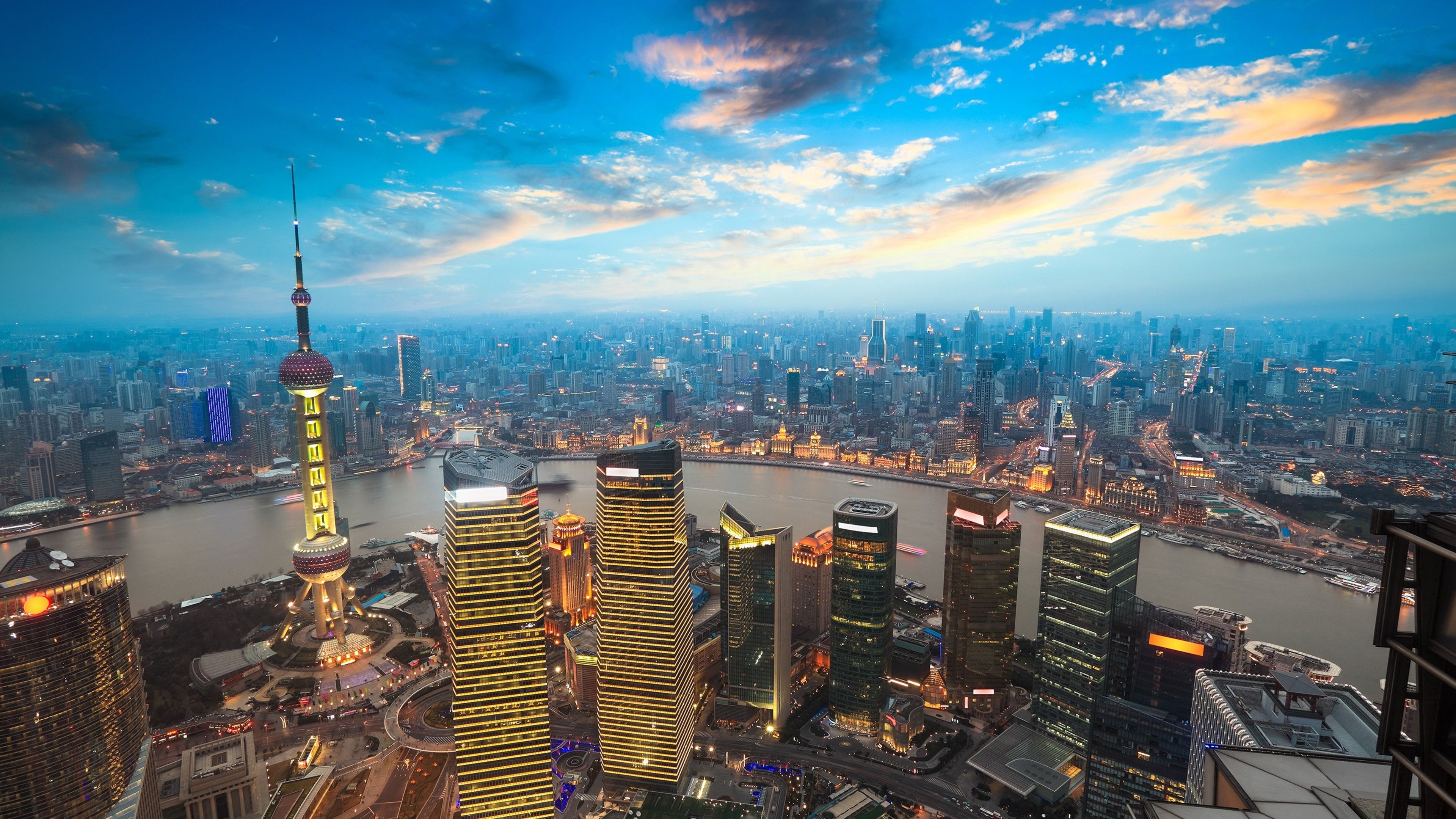 Beautiful City Shanghai Hd Wallpapers - Shanghai 4k , HD Wallpaper & Backgrounds