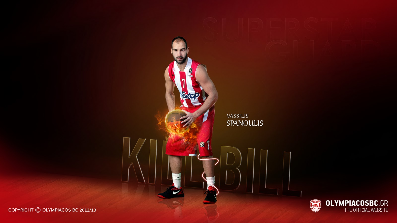 Vassilis Spanoulis Kill Bill 2014 Olympiacos Greece - Kill Bill Spanoulis , HD Wallpaper & Backgrounds