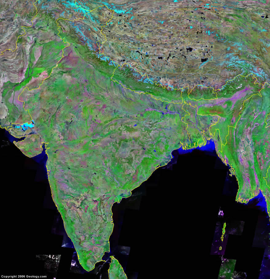 India Satellite Photo - Wgs 84 Utm Zone 39n , HD Wallpaper & Backgrounds