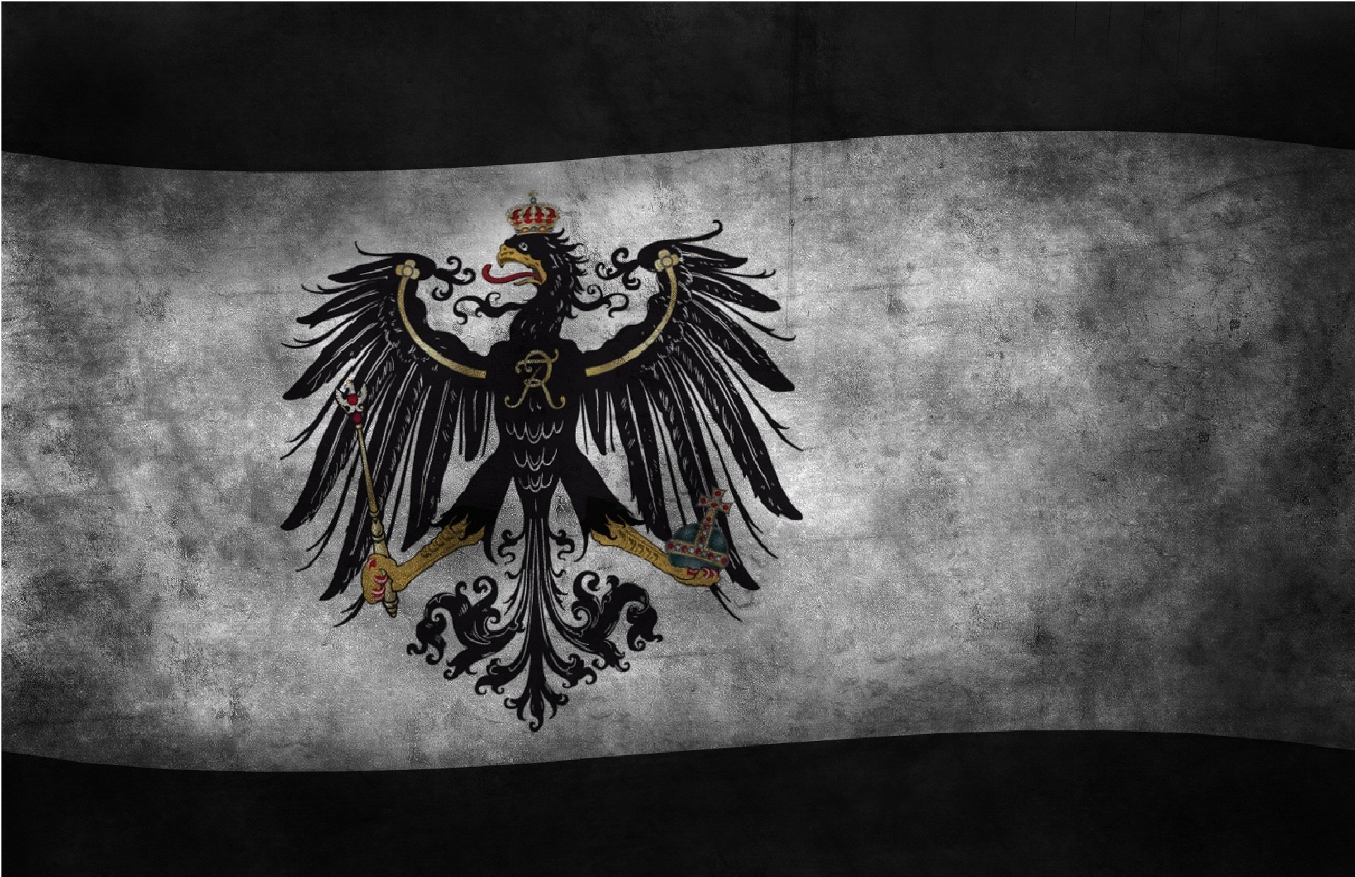 Preussen Deutschland Volke Prussia Germany Flag Flags - Prussian Flag , HD Wallpaper & Backgrounds