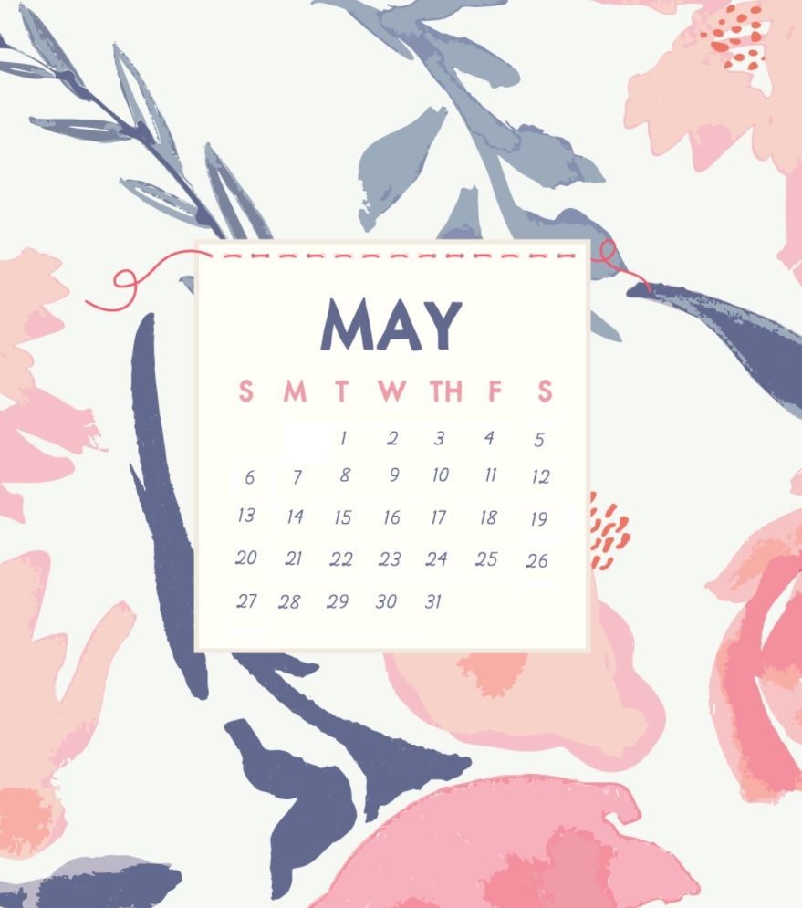 May 2018 Iphone Calendar Hd Wallpapers - May 2018 Desktop Calendar , HD Wallpaper & Backgrounds