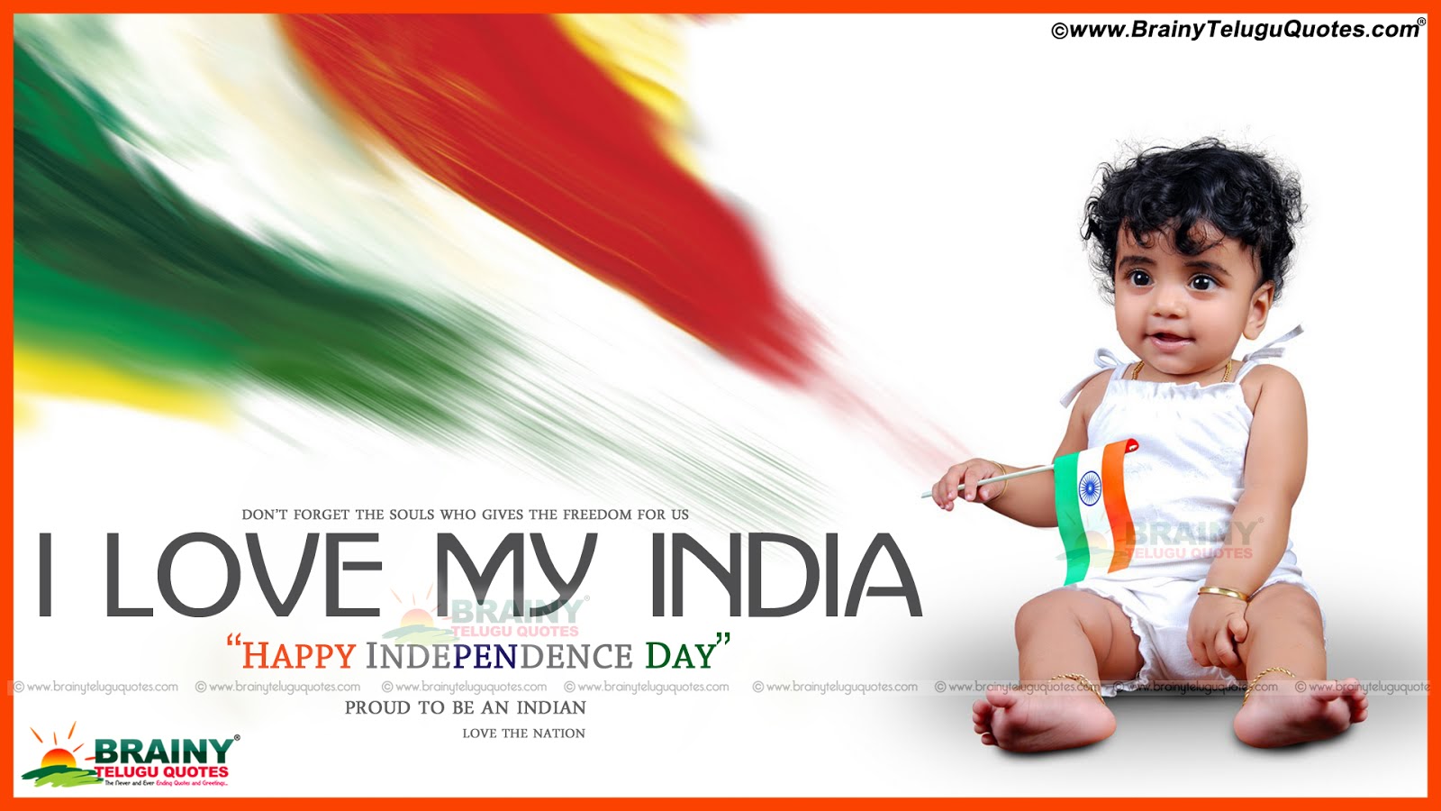 70th Independence Day Greetings And Wishes Cute Baby - 15 August Images Hd , HD Wallpaper & Backgrounds