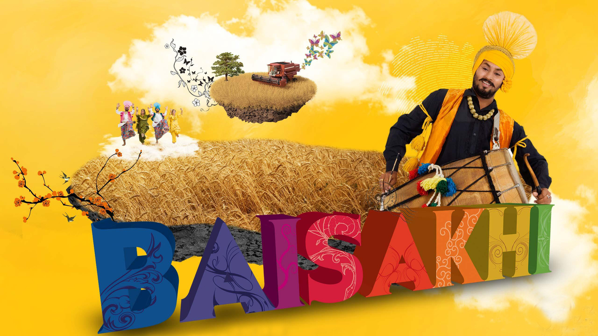 Happy Baisakhi Wallpapers Free Download - All Indian Festivals , HD Wallpaper & Backgrounds