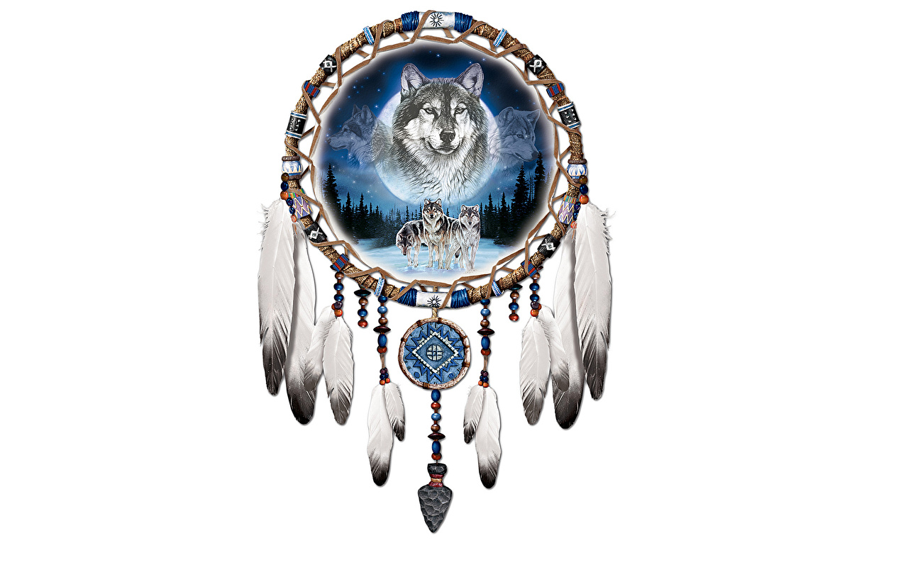 Wolf With Dreamcatcher Tattoos , HD Wallpaper & Backgrounds