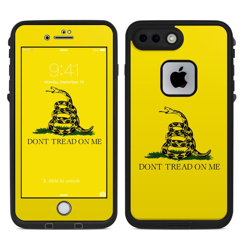 Lifeproof Iphone 8 Plus Fre Case Skin Design Of Yellow, - Dont Tread On Anyone , HD Wallpaper & Backgrounds