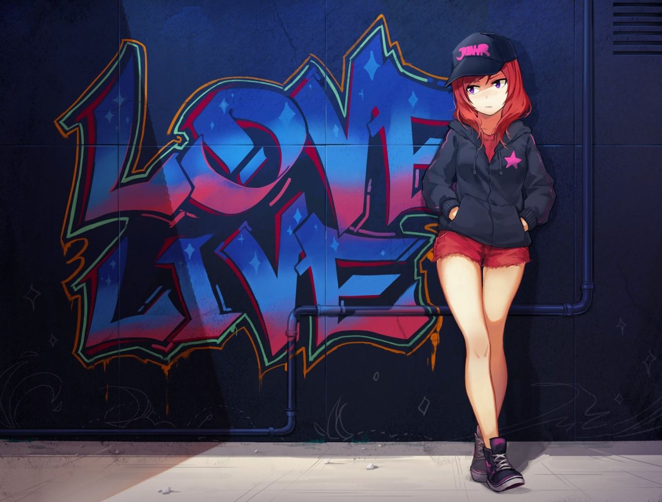 Cute Graffiti Hat Love Live School Idol Project Nishikino - Love Live Iphone Wallpaper Maki , HD Wallpaper & Backgrounds
