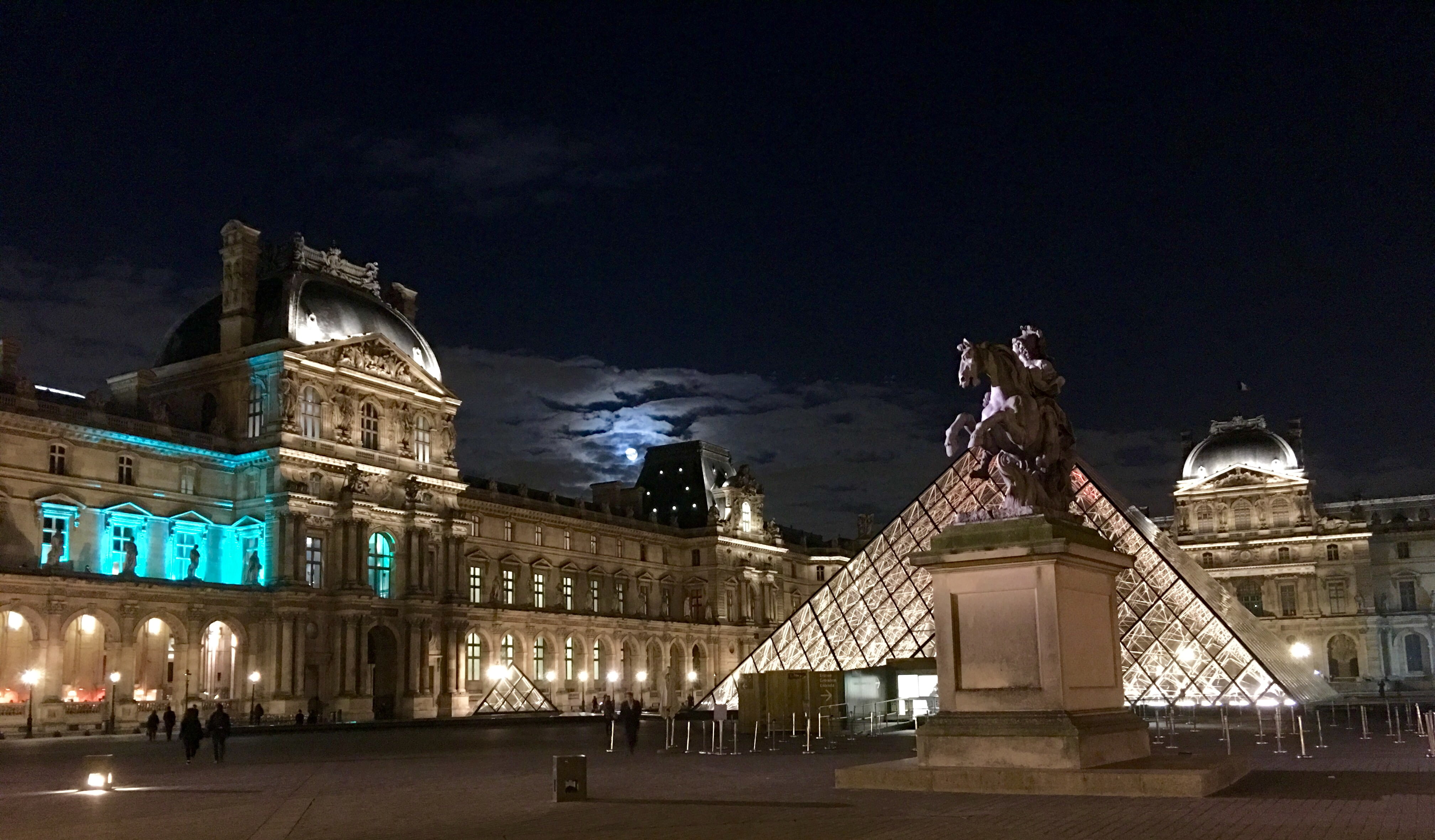 Landmark Photo During Nighttime, Paris, Musée Du Louvre - Louvre , HD Wallpaper & Backgrounds