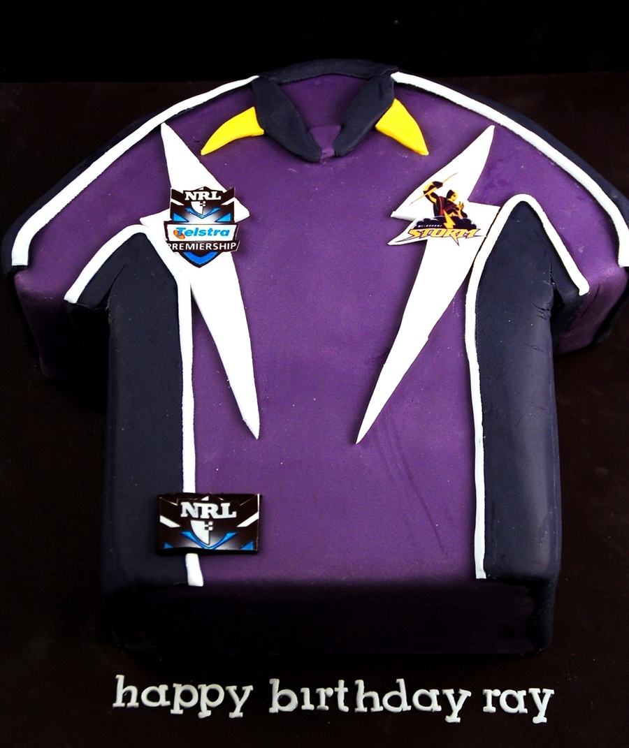 Melbourne Storm Jersey Cake On Cake Central - Telstra , HD Wallpaper & Backgrounds