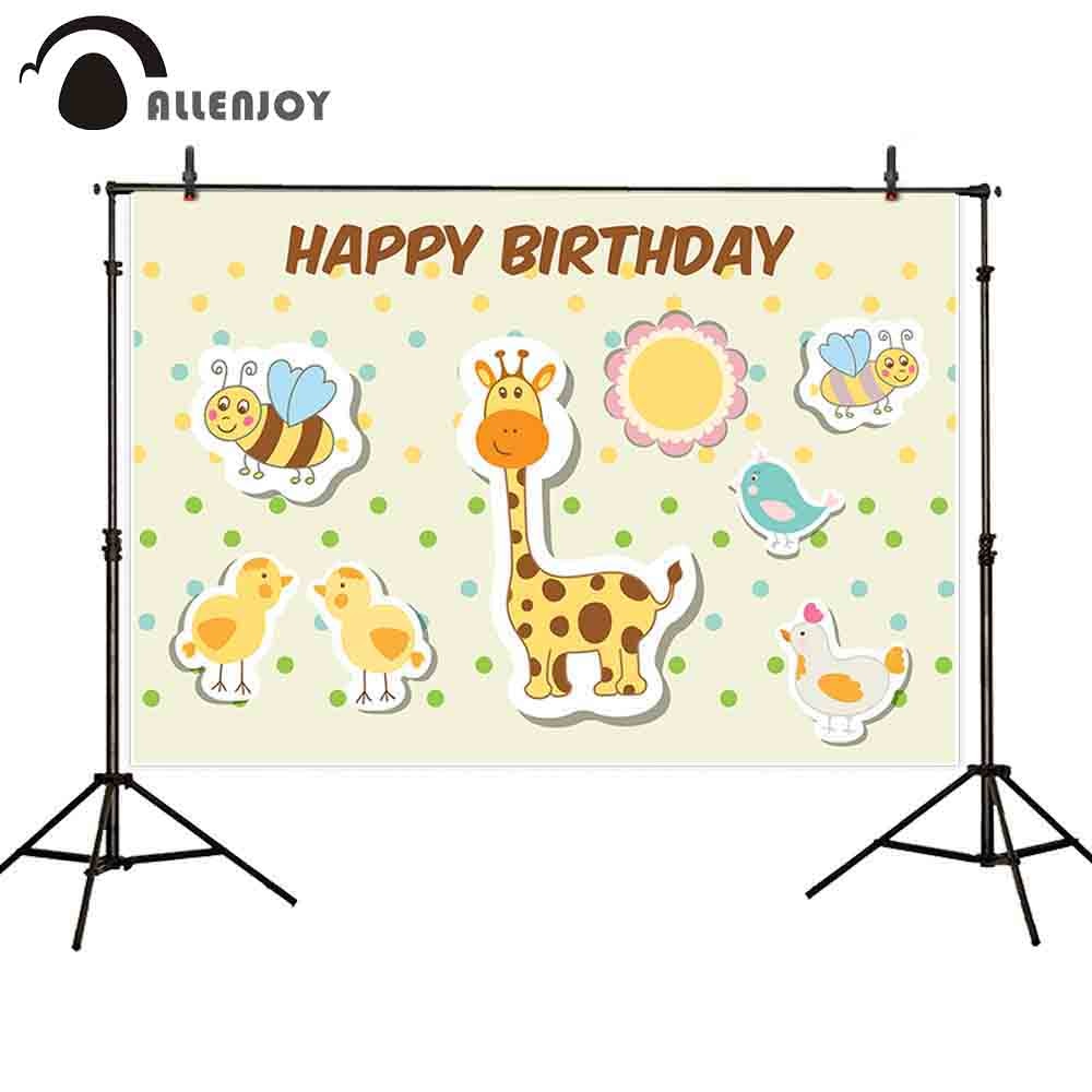 Allenjoy Cartoon Animal Sticker Colors Dots Baby Child - Banner In Tripod Backdrop , HD Wallpaper & Backgrounds