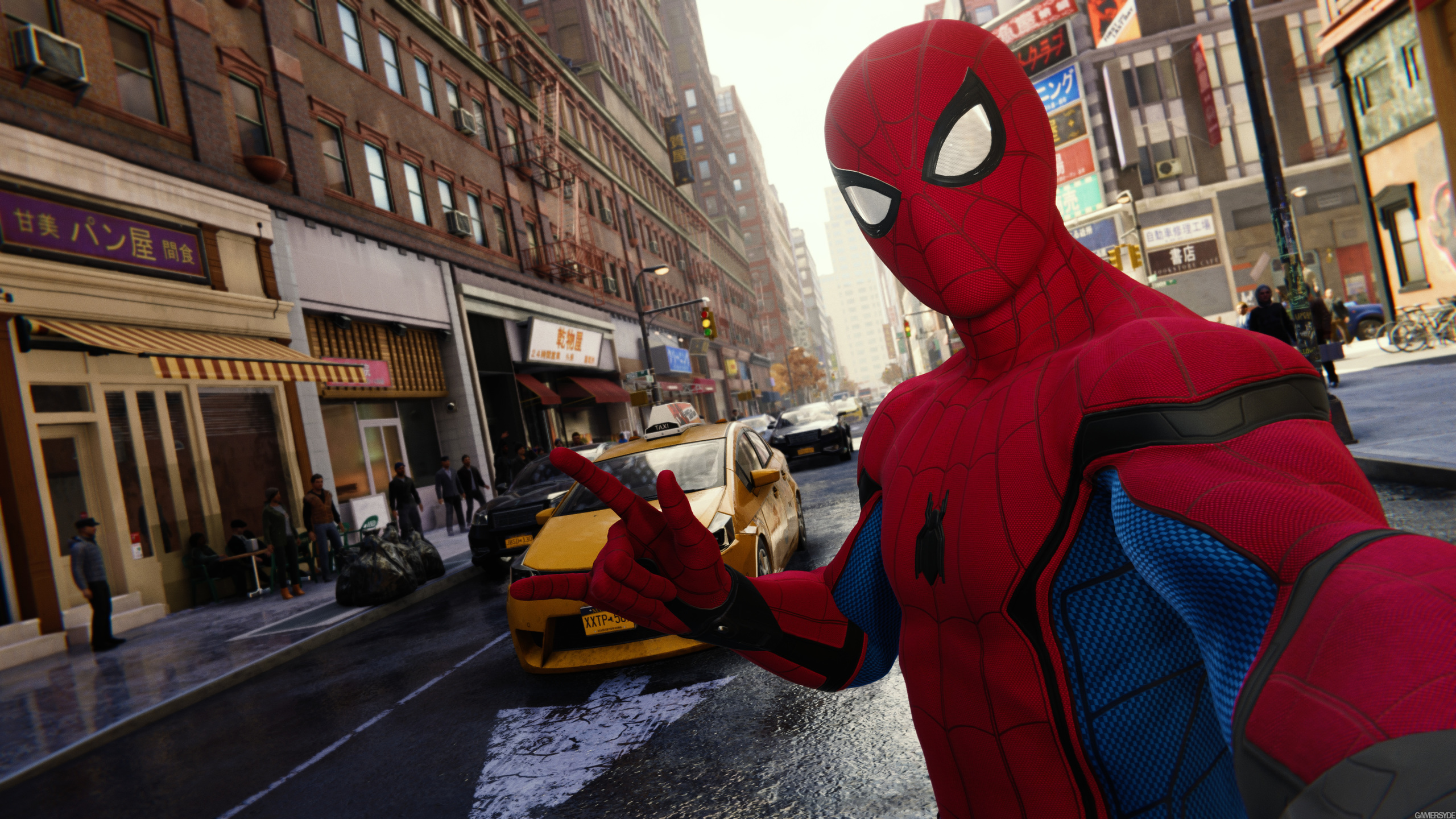 Spiderman Taking Selfie Ps4 2018 Nm - Spider Man Ps4 Selfie , HD Wallpaper & Backgrounds