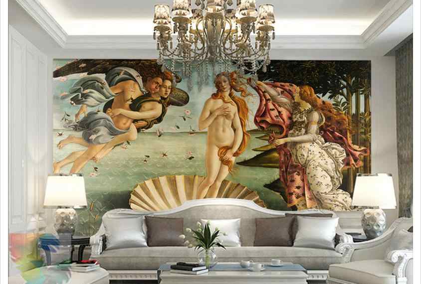 Customized 3d Wallpaper 3d Wall Murals The Birth Of - Botticelli Birth Of Venus , HD Wallpaper & Backgrounds