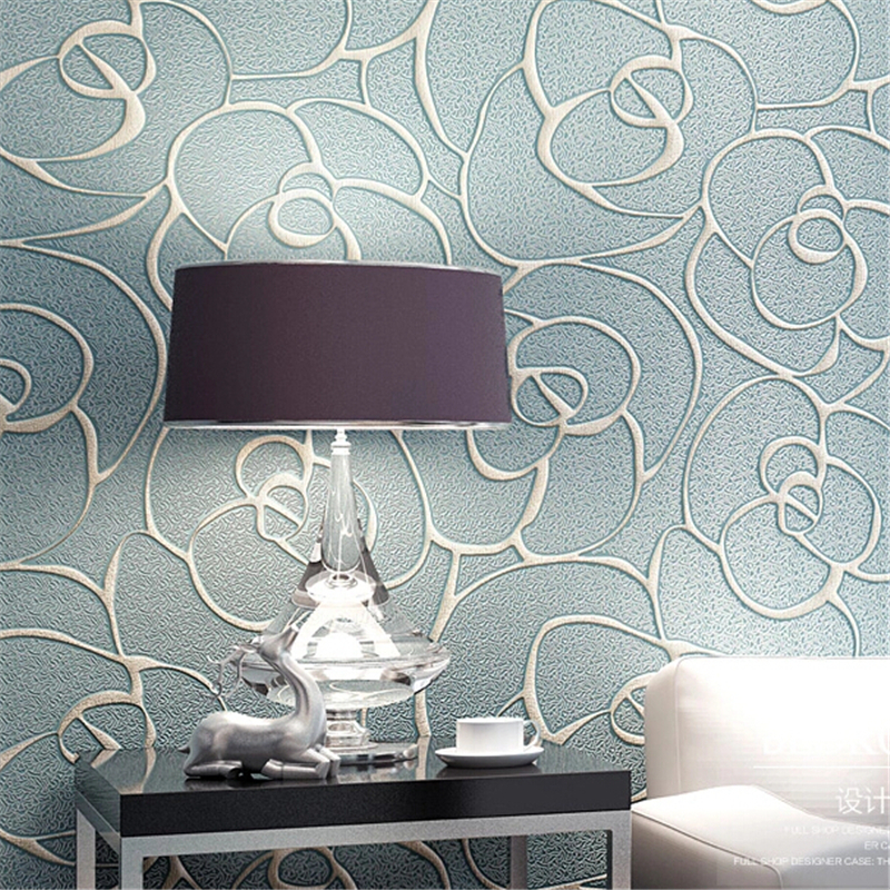 Modern 3d Relief Roses Wallpaper Living Room Bedroom - 3d Wallpaper For Living Room Modern , HD Wallpaper & Backgrounds