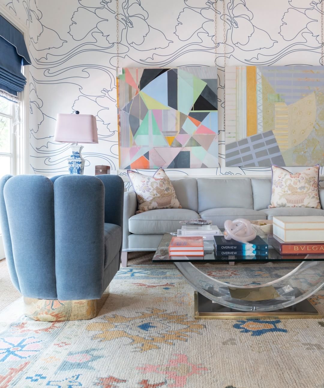 Cloth & Paper Capri Wallpaper At Blue Print Store Dallas - Quadrille