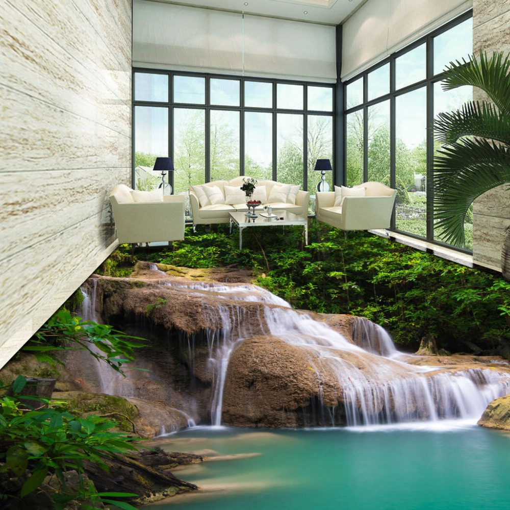3d Floor Drawings Images Hd Aliexpress - Waterfall , HD Wallpaper & Backgrounds