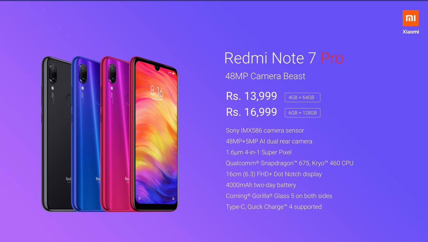 The Company Has Also Added A Number Of Artificial Intelligence - Redmi Note 7 Pro Details , HD Wallpaper & Backgrounds