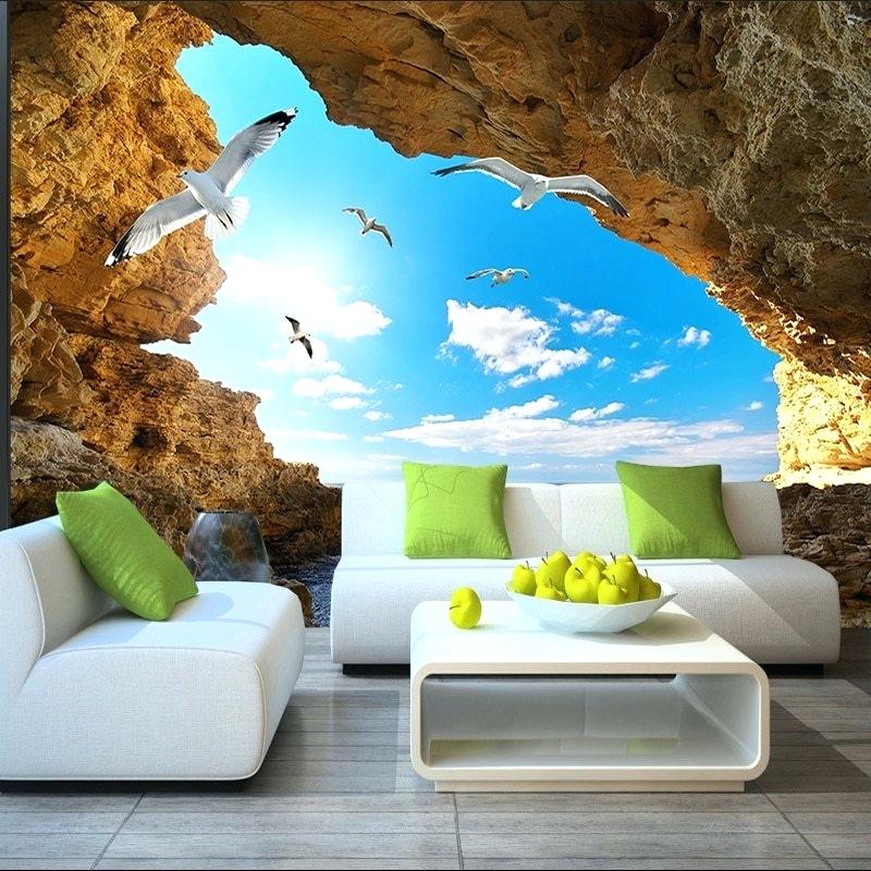 3d - 3d Wallpaper For Living Room Modern , HD Wallpaper & Backgrounds