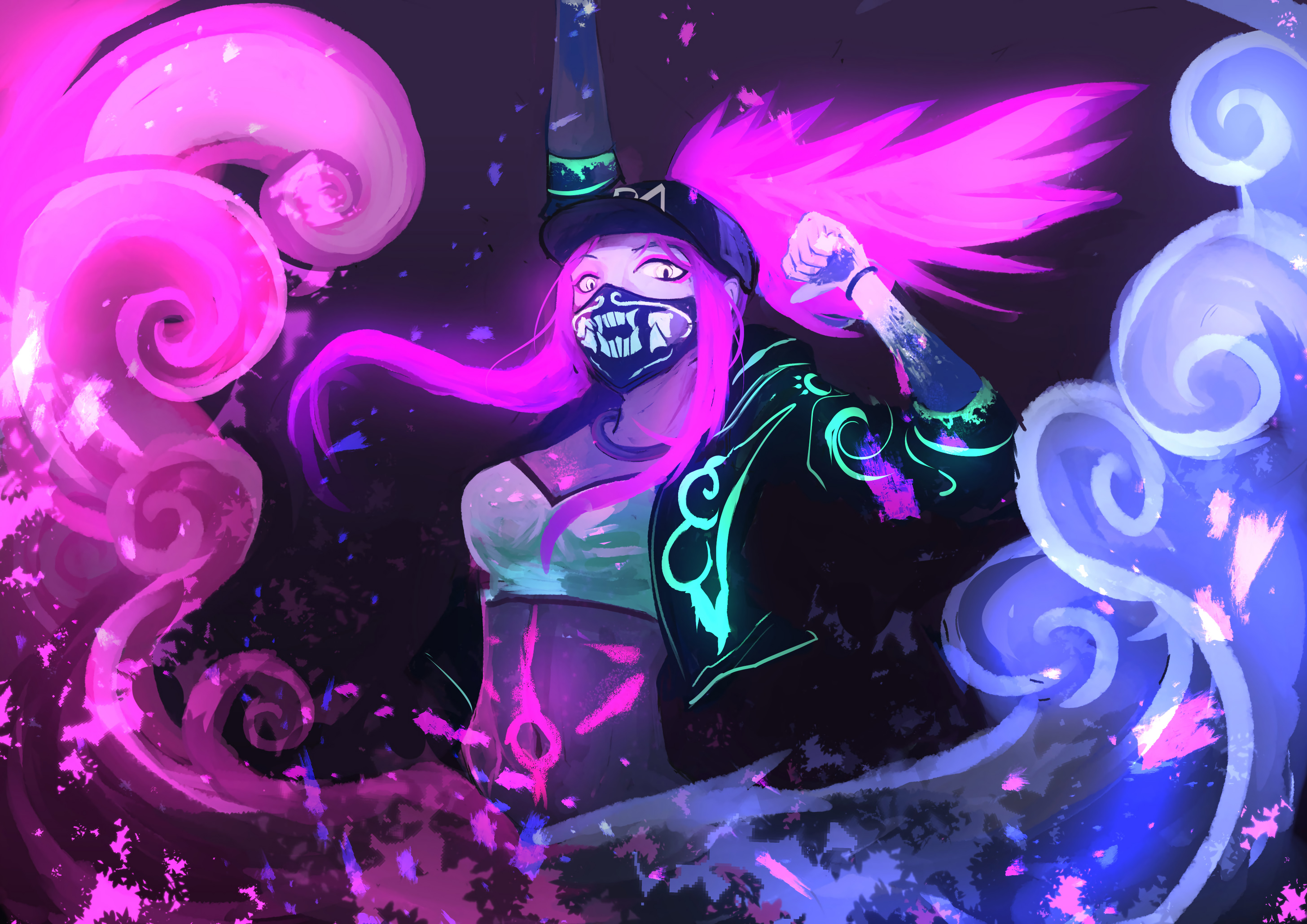 K/da Akali By Yashyuu Hd Wallpaper Background Fan Art - Video Game , HD Wallpaper & Backgrounds