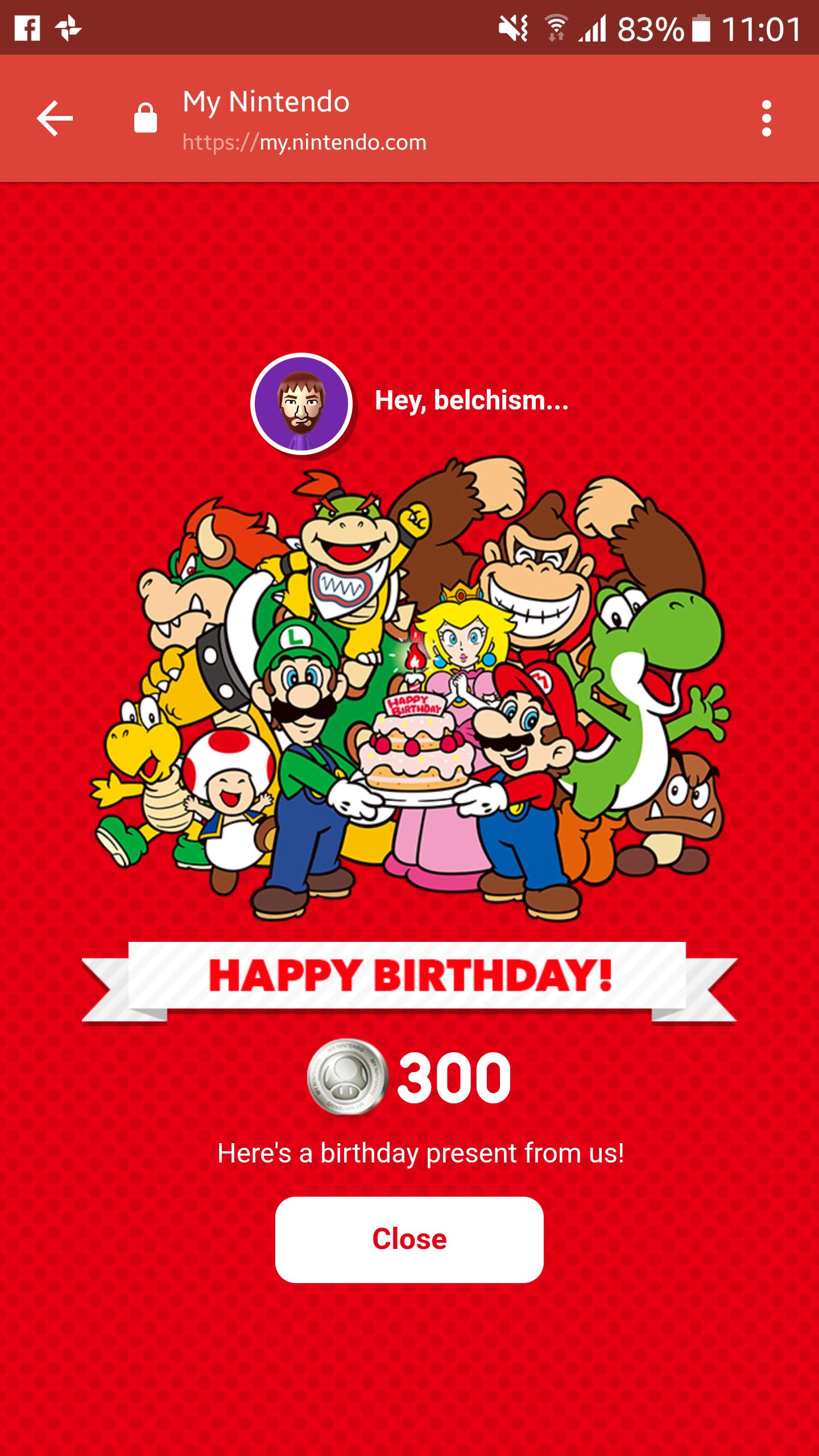 Today - Nintendo Happy Birthday Email , HD Wallpaper & Backgrounds