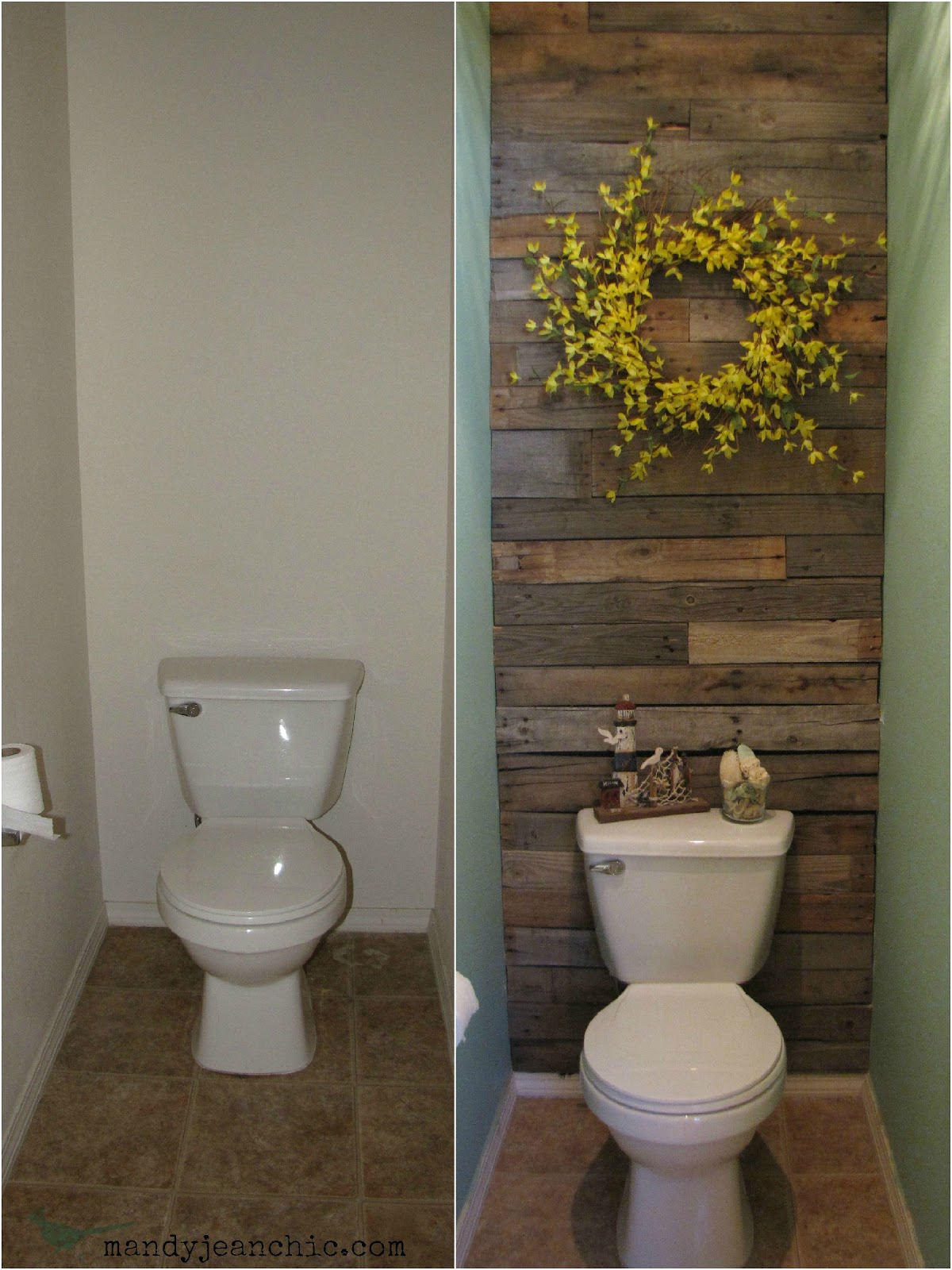 Small Toilet Decor Ideas Downstairs Wallpaper Small - Wooden Wall In Bathroom , HD Wallpaper & Backgrounds