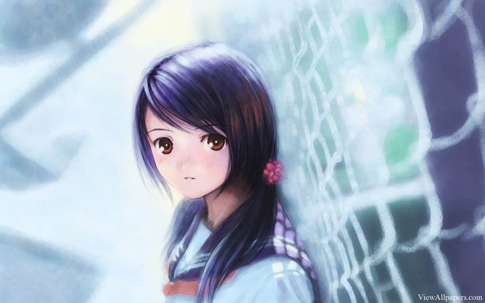 Alone Anime Girl Wallpaper - Cute Anime Girl Hd , HD Wallpaper & Backgrounds