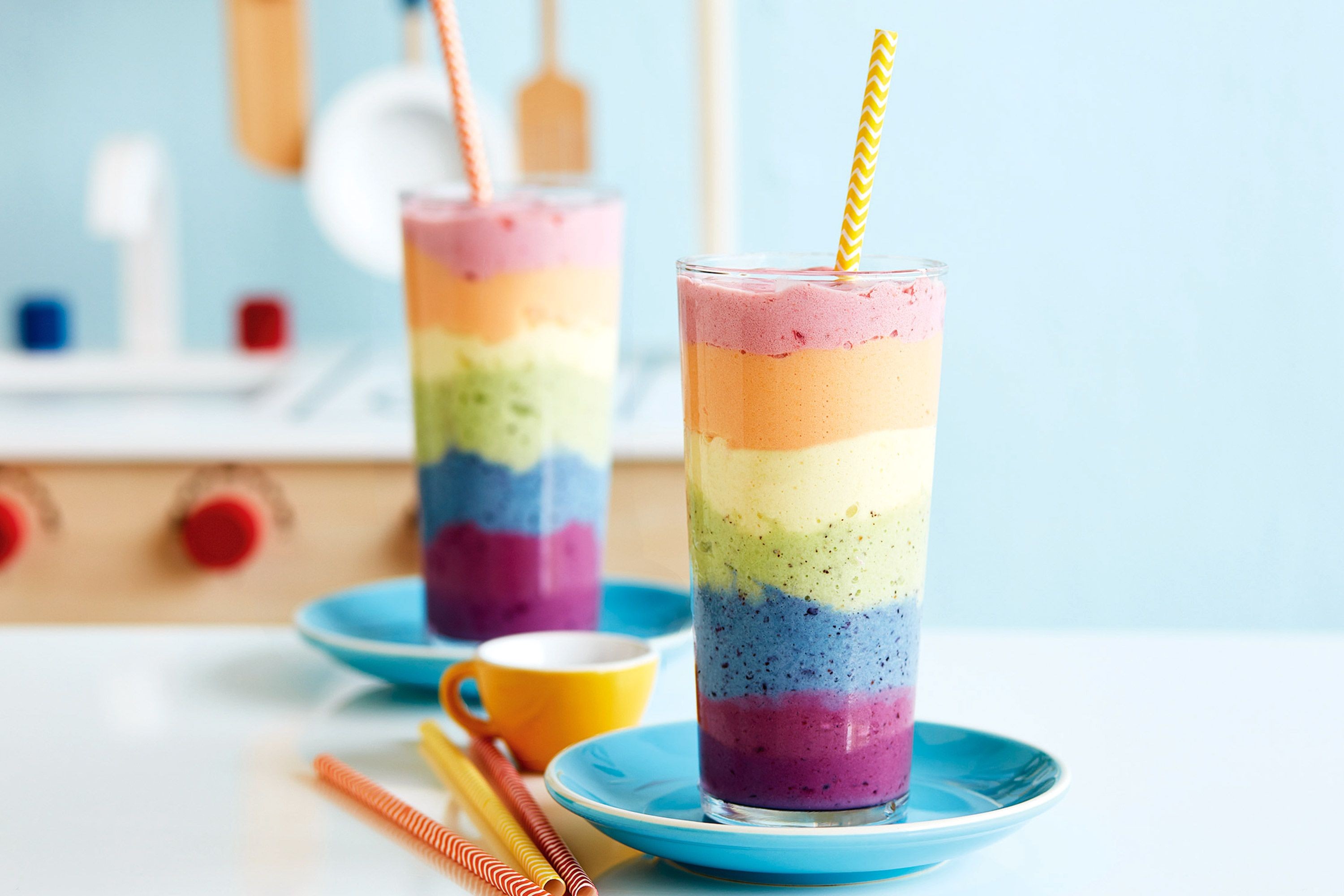 Rainbow Smoothie - Smoothie Wallpaper Iphone , HD Wallpaper & Backgrounds