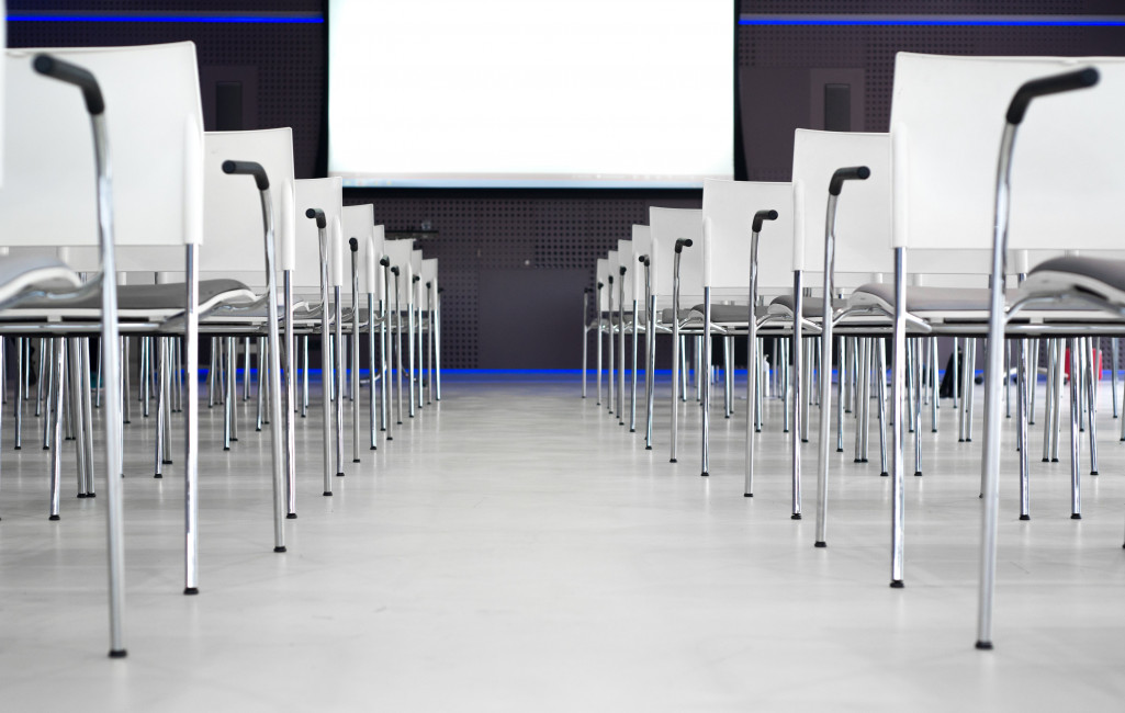 Low Angle Photography Of Pile Of Stainless Steel Chairs - Cyber Security Conference Event , HD Wallpaper & Backgrounds