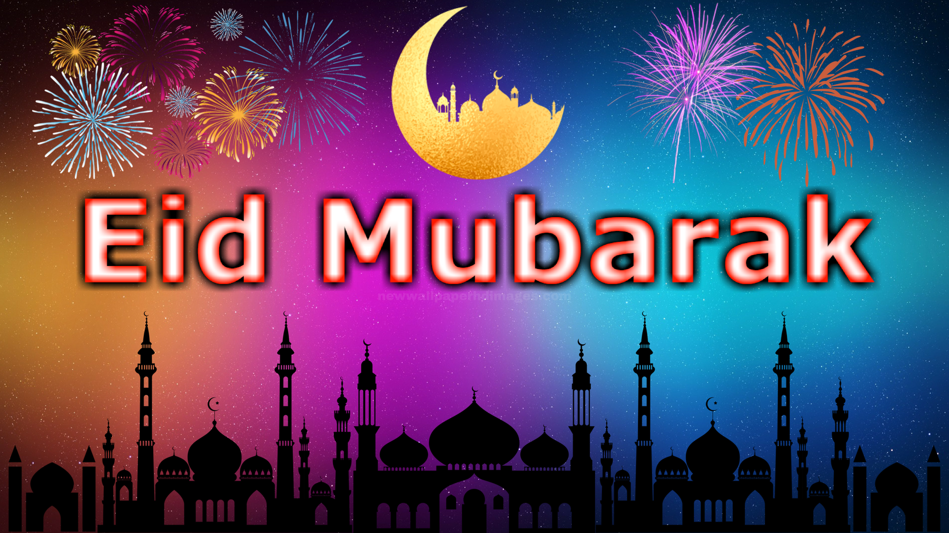 Eid Mubarak Image Full Hd 3d Wallpaper - Mosque , HD Wallpaper & Backgrounds