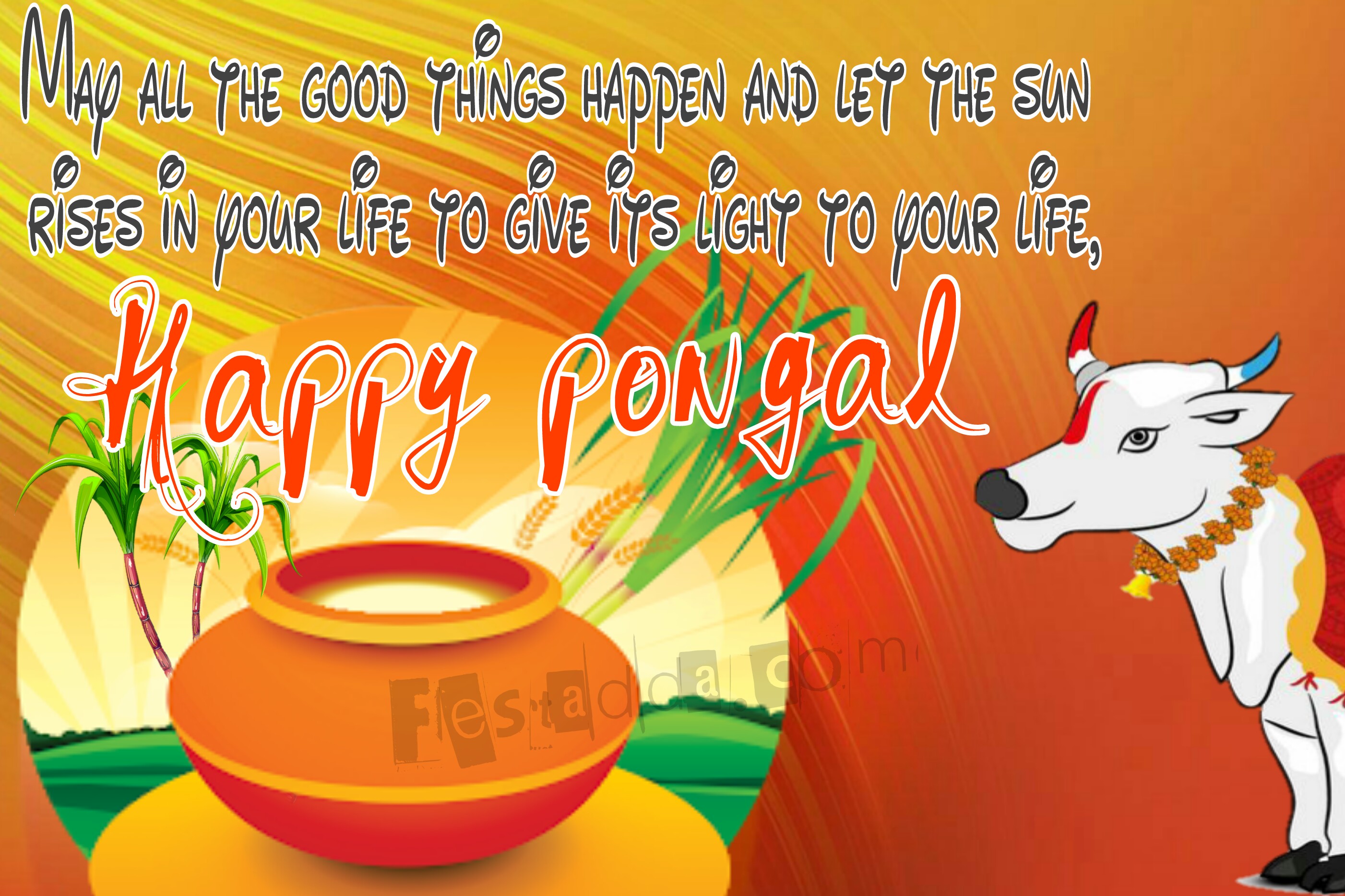 Pongal Valthu In Tamil தமிழில் பொங்கல் வால்டு Pongal - Pongal Hd Clipart Png , HD Wallpaper & Backgrounds