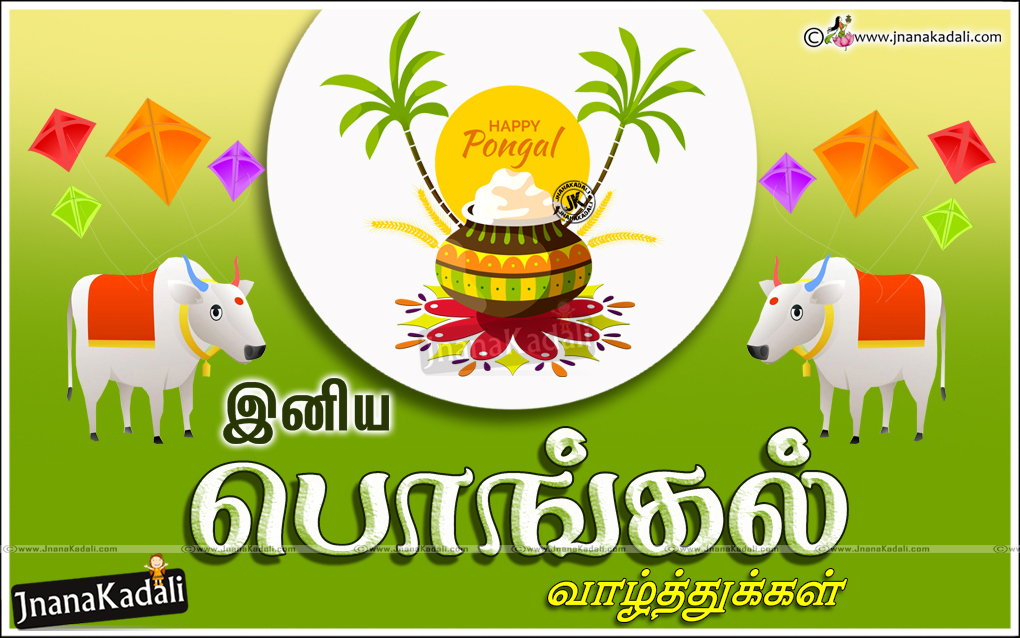 Advanced 2017 Pongal Valthukkal In Tamil-tamil Pongal - Pongal 2019 Images Tamil , HD Wallpaper & Backgrounds