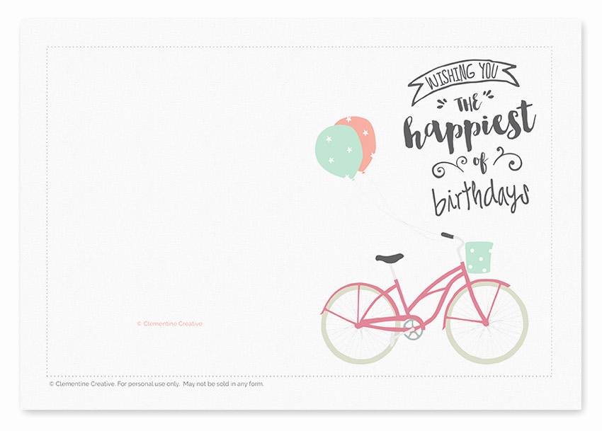Cute Happy Birthday Cards Tumblr Best Of Printable - Racing Bicycle , HD Wallpaper & Backgrounds