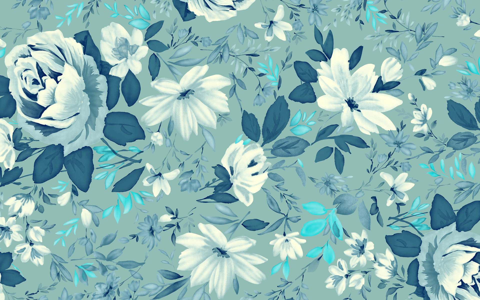 Flower Wallpaper Tumblr, Flower Wallpaper Hd, Roses,retro, - Flowers Wallpaper Vintage Blue , HD Wallpaper & Backgrounds