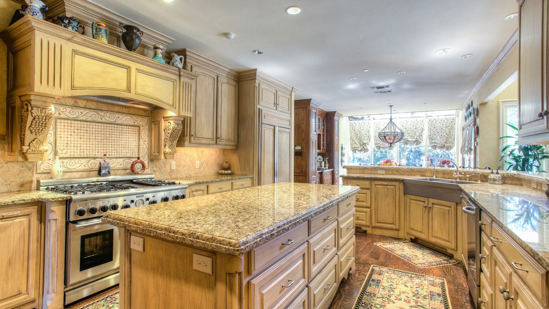 Marble Kitchen Interior, Luxury, Home Hd Wallpaper - Luxury Kitchen Hd , HD Wallpaper & Backgrounds