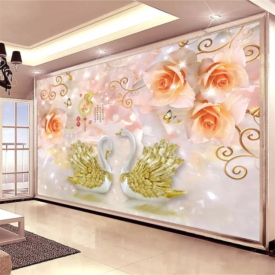Beibehang Kustom Wallpaper Mural 3d Seni Mewah Kaca - Wallpaper , HD Wallpaper & Backgrounds